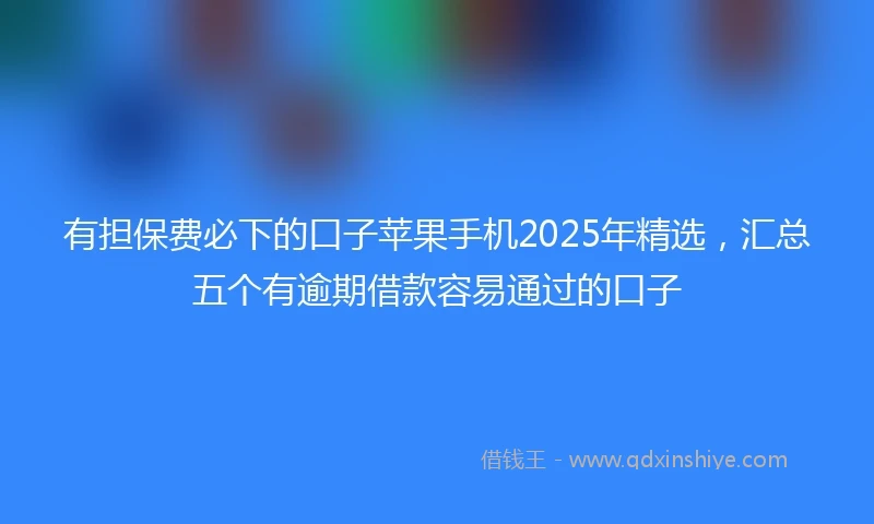有担保费必下的口子苹果手机2025年精选，汇总五个有逾期借款容易通过的口子