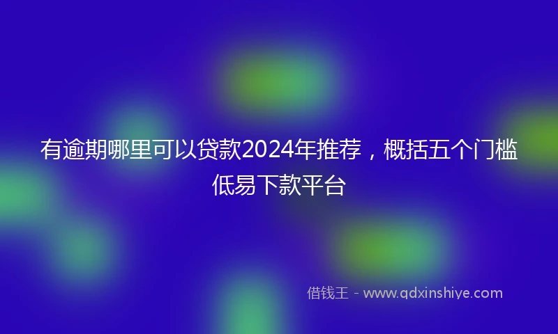 有逾期哪里可以贷款2024年推荐，概括五个门槛低易下款平台