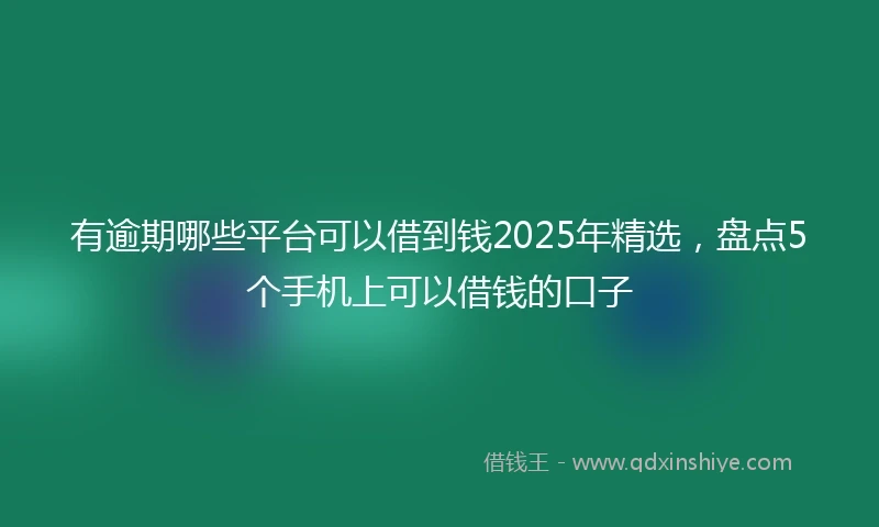 有逾期哪些平台可以借到钱2025年精选，盘点5个手机上可以借钱的口子