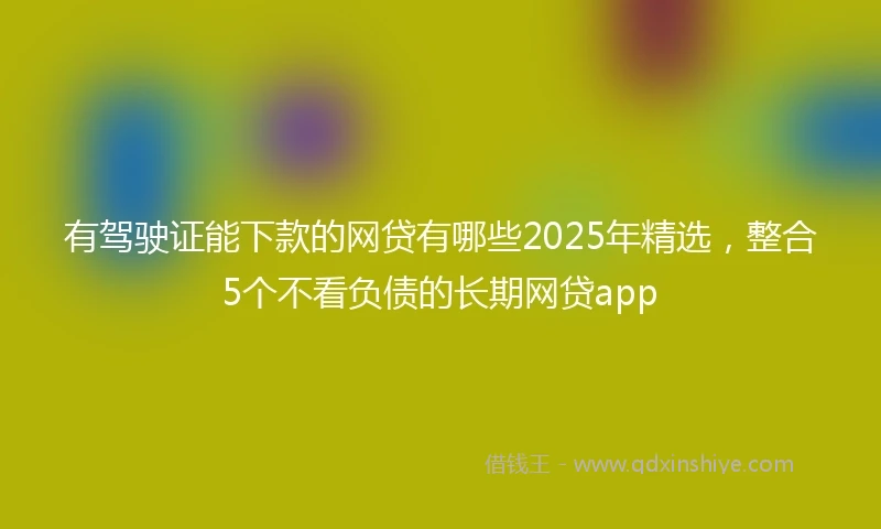 有驾驶证能下款的网贷有哪些2025年精选，整合5个不看负债的长期网贷app