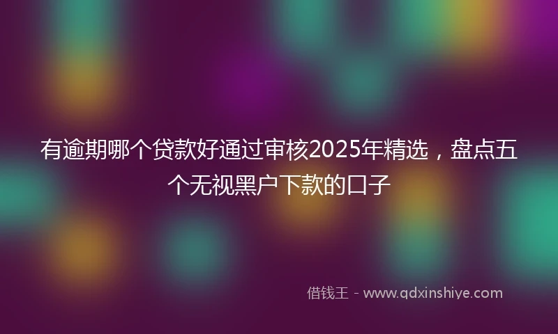 有逾期哪个贷款好通过审核2025年精选，盘点五个无视黑户下款的口子