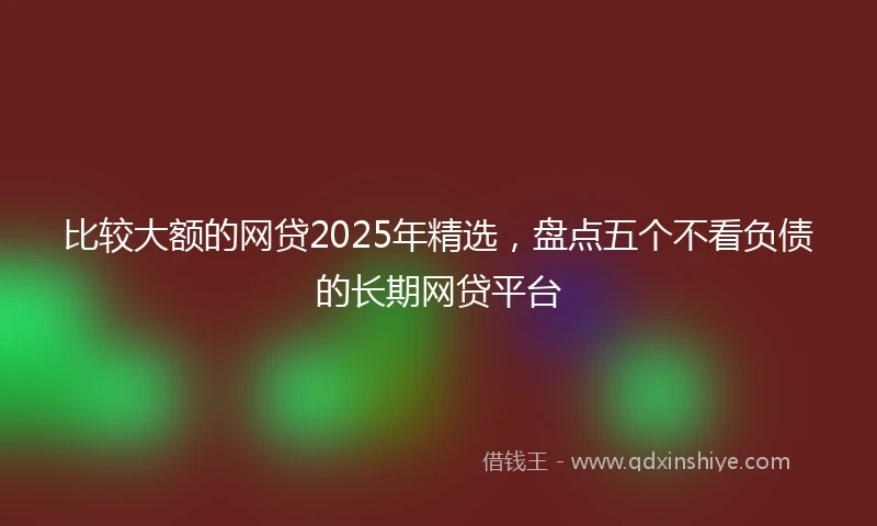 比较大额的网贷2025年精选，盘点五个不看负债的长期网贷平台