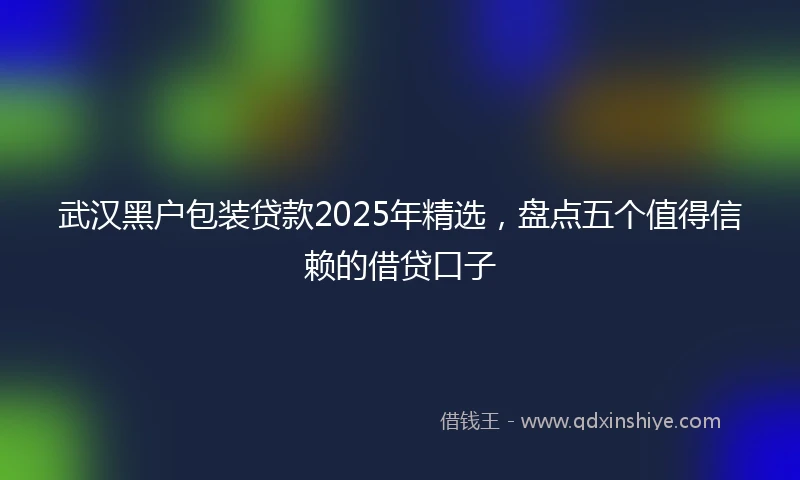 武汉黑户包装贷款2025年精选，盘点五个值得信赖的借贷口子