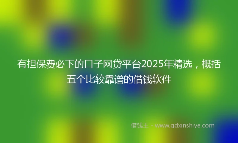 有担保费必下的口子网贷平台2025年精选，概括五个比较靠谱的借钱软件