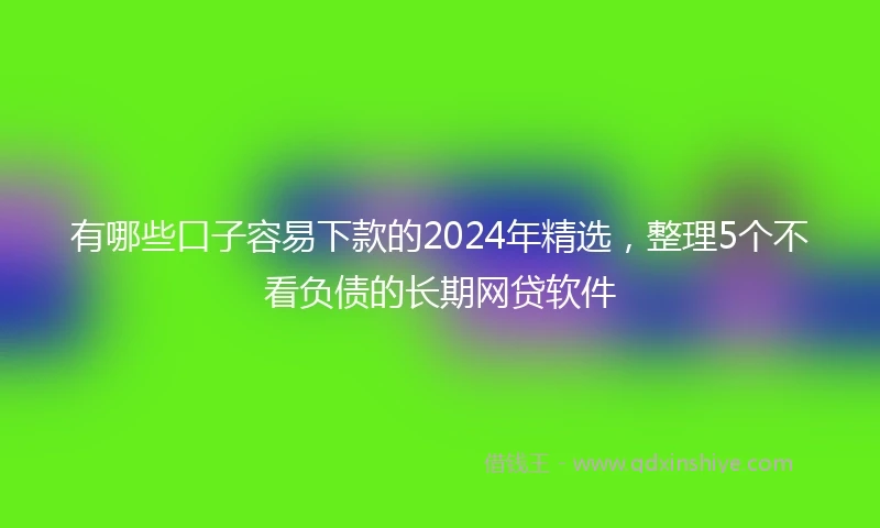 有哪些口子容易下款的2024年精选，整理5个不看负债的长期网贷软件