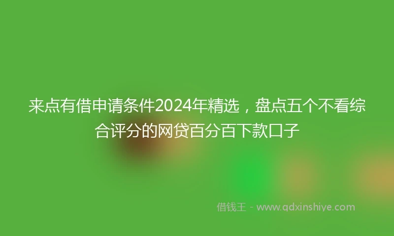 来点有借申请条件2024年精选，盘点五个不看综合评分的网贷百分百下款口子