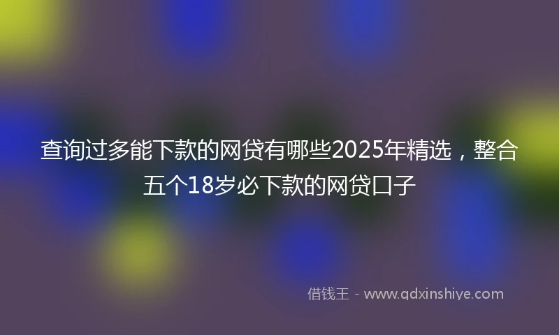 查询过多能下款的网贷有哪些2025年精选，整合五个18岁必下款的网贷口子