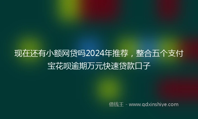 现在还有小额网贷吗2024年推荐，整合五个支付宝花呗逾期万元快速贷款口子