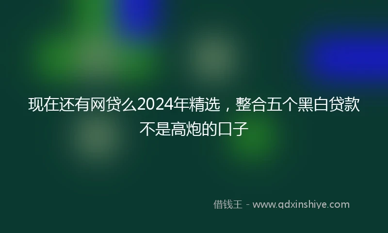 现在还有网贷么2024年精选，整合五个黑白贷款不是高炮的口子