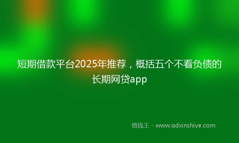 短期借款平台2025年推荐，概括五个不看负债的长期网贷app