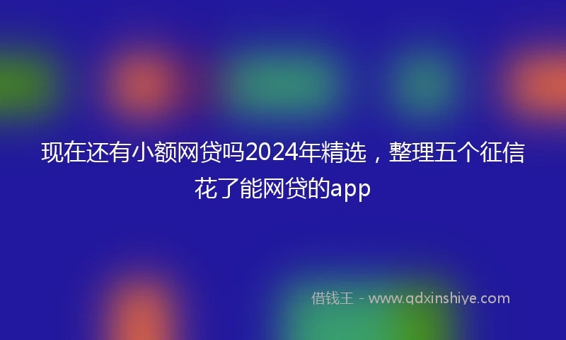 现在还有小额网贷吗2024年精选，整理五个征信花了能网贷的app