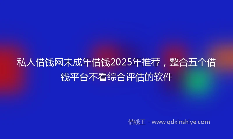私人借钱网未成年借钱2025年推荐，整合五个借钱平台不看综合评估的软件