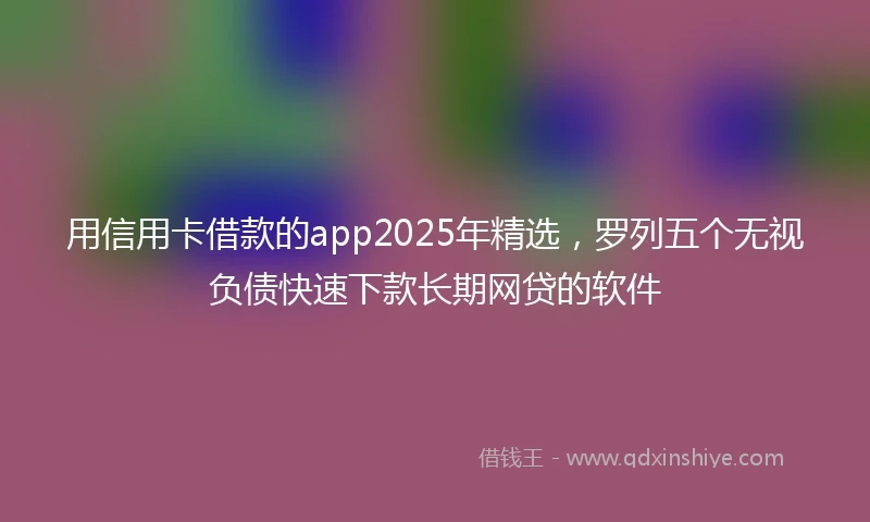 用信用卡借款的app2025年精选，罗列五个无视负债快速下款长期网贷的软件