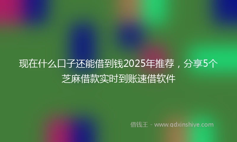 现在什么口子还能借到钱2025年推荐,分享5个芝麻借款实时到账速借软件