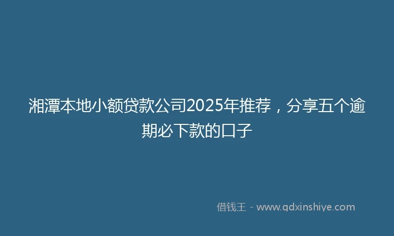 湘潭本地小额贷款公司2025年推荐，分享五个逾期必下款的口子