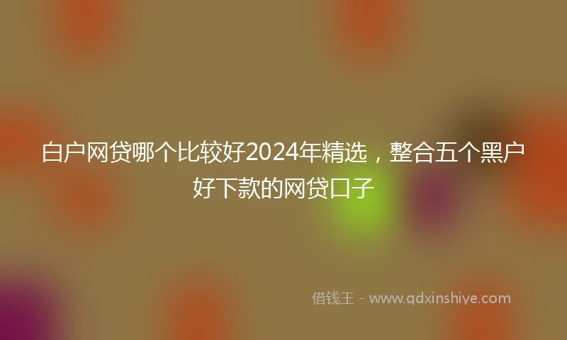白户网贷哪个比较好2024年精选，整合五个黑户好下款的网贷口子