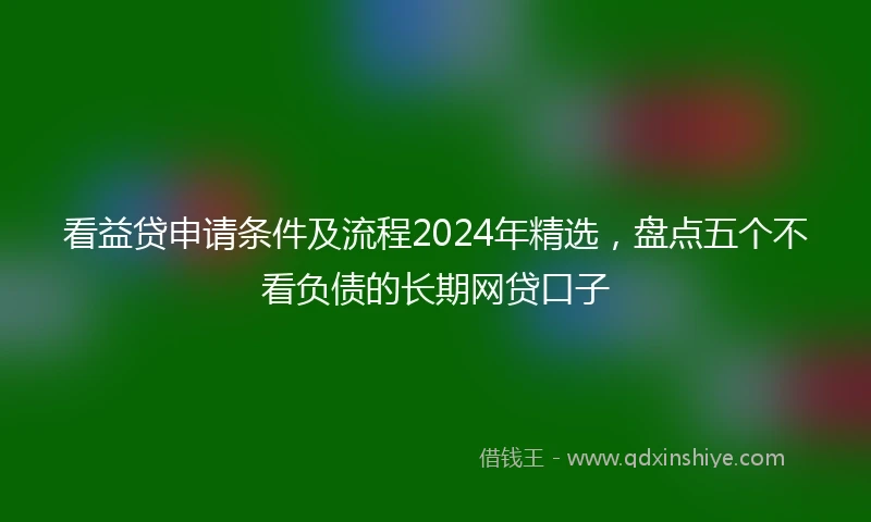 看益贷申请条件及流程2024年精选，盘点五个不看负债的长期网贷口子