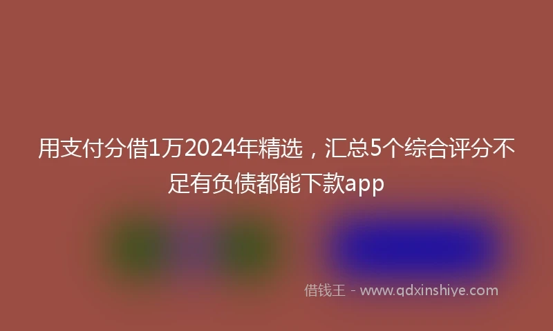 用支付分借1万2024年精选，汇总5个综合评分不足有负债都能下款app