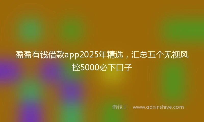 盈盈有钱借款app2025年精选，汇总五个无视风控5000必下口子