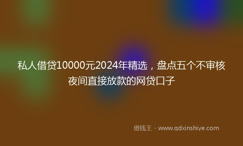 私人借贷10000元2024年精选，盘点五个不审核夜间直接放款的网贷口子