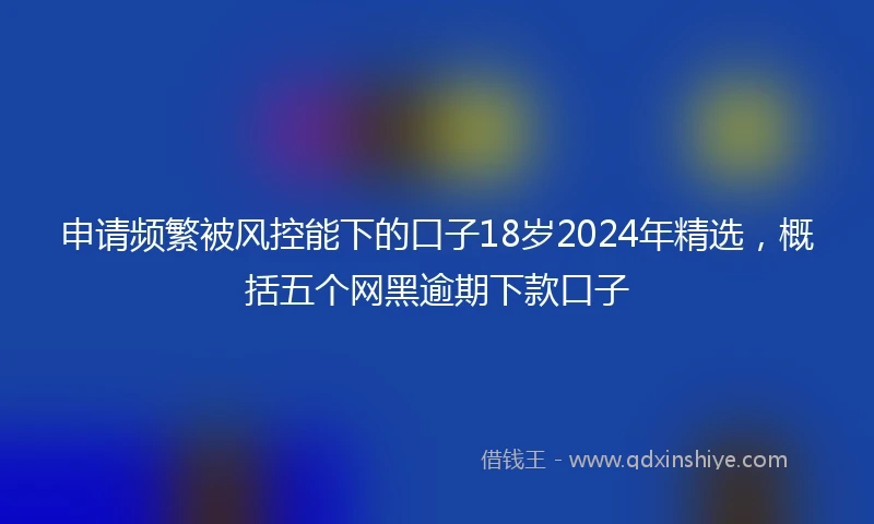 申请频繁被风控能下的口子18岁2024年精选，概括五个网黑逾期下款口子
