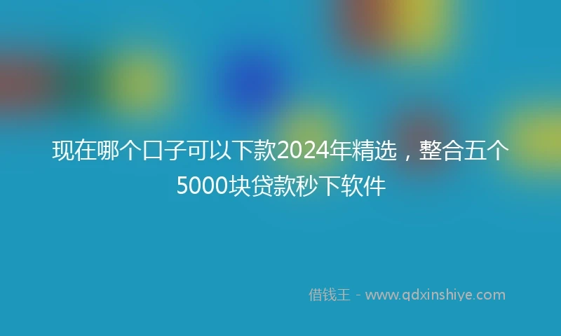 现在哪个口子可以下款2024年精选,整合五个5000块贷款秒下软件