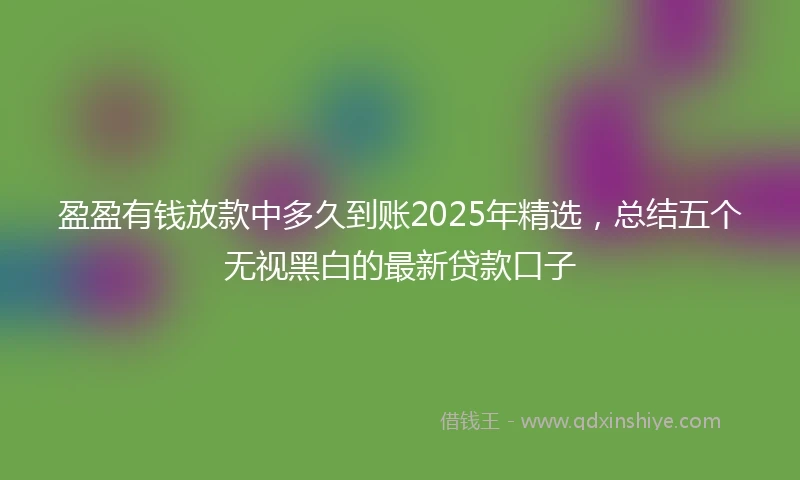 盈盈有钱放款中多久到账2025年精选，总结五个无视黑白的最新贷款口子
