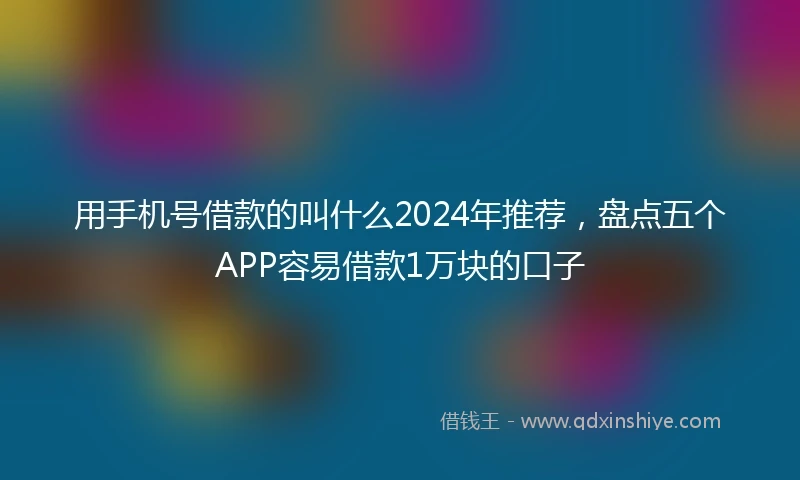 用手机号借款的叫什么2024年推荐,盘点五个APP容易借款1万块的口子