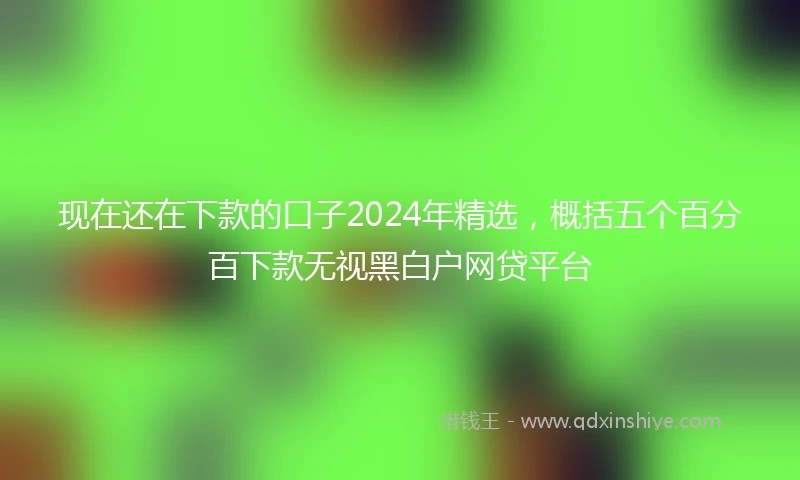 现在还在下款的口子2024年精选，概括五个百分百下款无视黑白户网贷平台