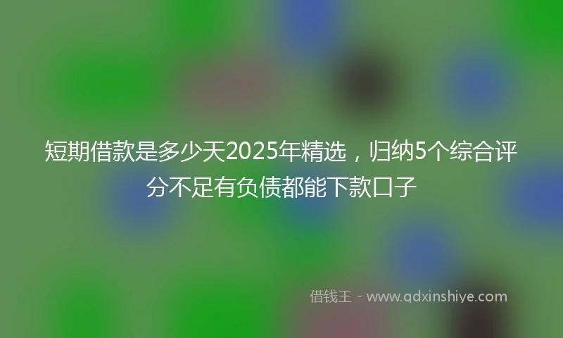 短期借款是多少天2025年精选,归纳5个综合评分不足有负债都能下款口子