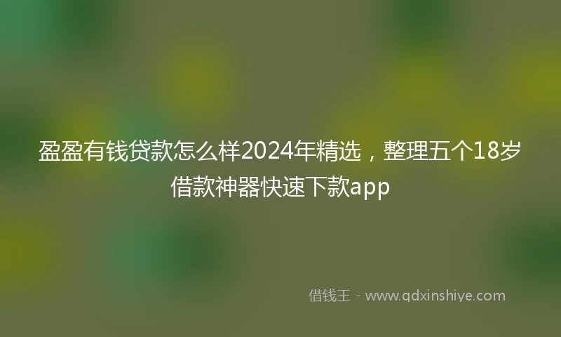 盈盈有钱贷款怎么样2024年精选，整理五个18岁借款神器快速下款app
