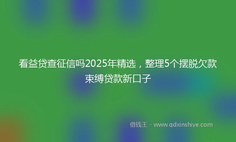 看益贷查征信吗2025年精选，整理5个摆脱欠款束缚贷款新口子