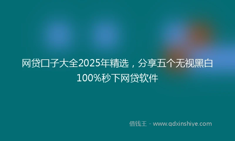 网贷囗子大全2025年精选，分享五个无视黑白100%秒下网贷软件