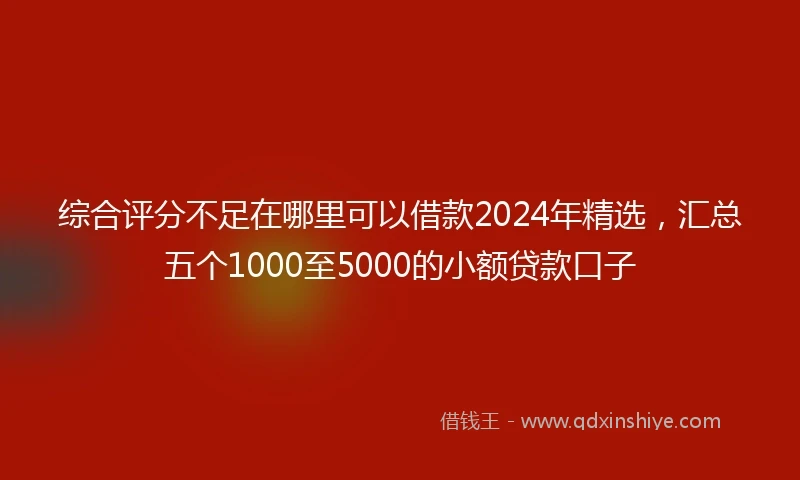综合评分不足在哪里可以借款2024年精选，汇总五个1000至5000的小额贷款口子