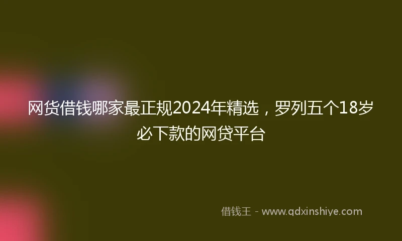 网货借钱哪家最正规2024年精选，罗列五个18岁必下款的网贷平台