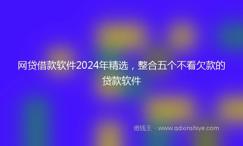 网贷借款软件2024年精选，整合五个不看欠款的贷款软件