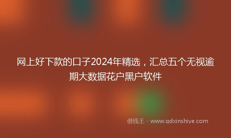 网上好下款的口子2024年精选，汇总五个无视逾期大数据花户黑户软件