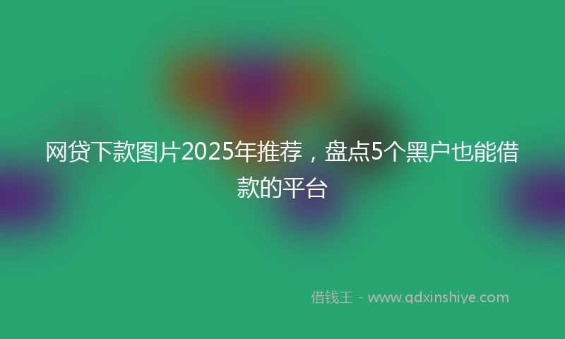 网贷下款图片2025年推荐，盘点5个黑户也能借款的平台