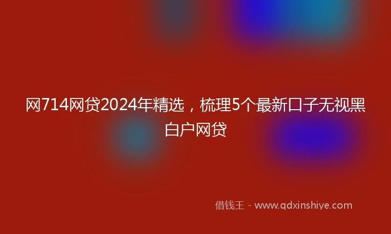网714网贷2024年精选，梳理5个最新口子无视黑白户网贷