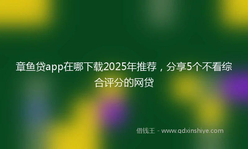 章鱼贷app在哪下载2025年推荐，分享5个不看综合评分的网贷