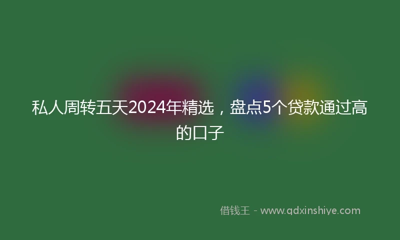 私人周转五天2024年精选，盘点5个贷款通过高的口子