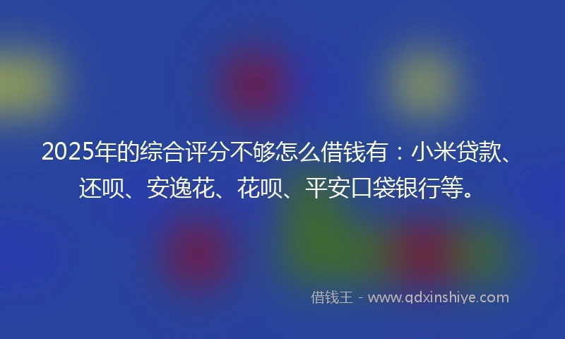 2025年的综合评分不够怎么借钱有：小米贷款、还呗、安逸花、花呗、平安口袋银行等。