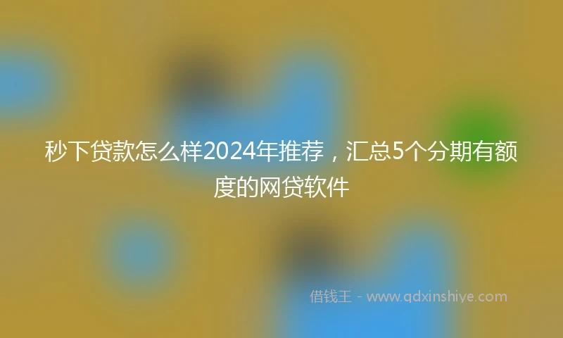 秒下贷款怎么样2024年推荐，汇总5个分期有额度的网贷软件