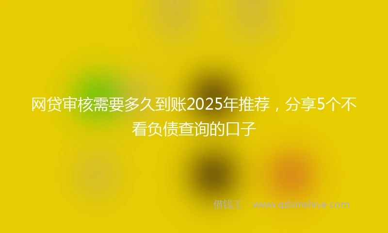 网贷审核需要多久到账2025年推荐，分享5个不看负债查询的口子