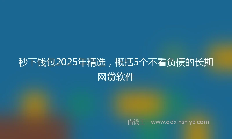 秒下钱包2025年精选，概括5个不看负债的长期网贷软件