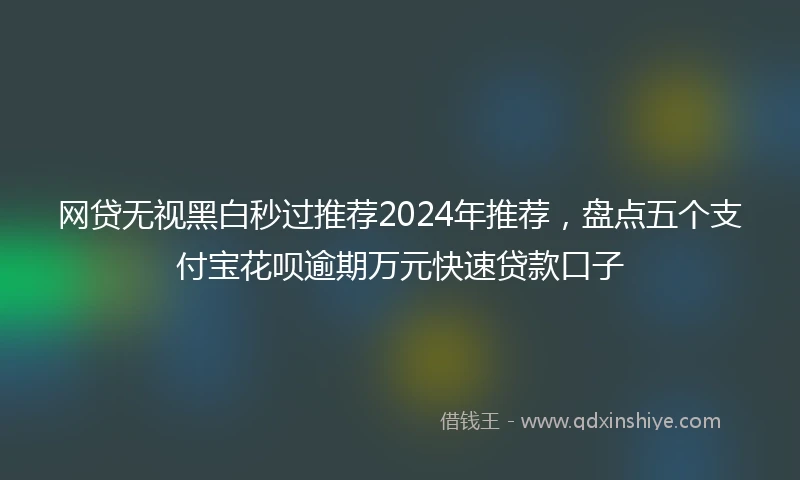 网贷无视黑白秒过推荐2024年推荐，盘点五个支付宝花呗逾期万元快速贷款口子