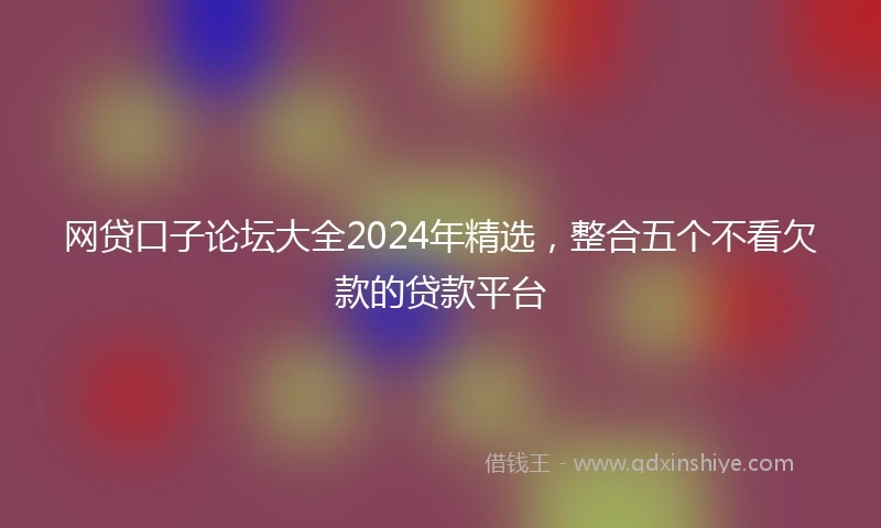 网贷口子论坛大全2024年精选，整合五个不看欠款的贷款平台