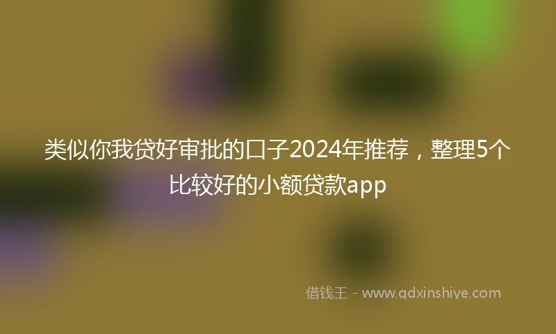类似你我贷好审批的口子2024年推荐，整理5个比较好的小额贷款app
