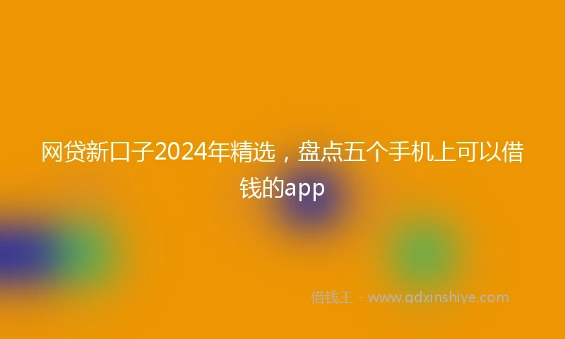 网贷新口子2024年精选，盘点五个手机上可以借钱的app