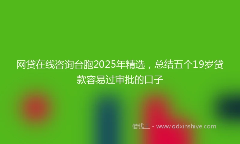 网贷在线咨询台胞2025年精选，总结五个19岁贷款容易过审批的口子
